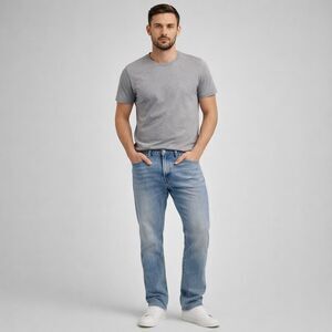 Free Assembly Mens Athletic Slim Fit Jeans Medium Wash Size 36x32 New